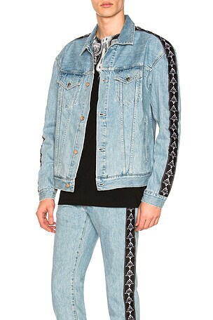 Marcelo Burlon x Kappa Denim Jacket in Light Wash | REVOLVE