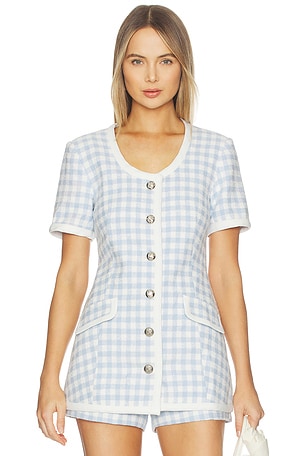 Frances Jacket in Light Blue Gingham Maude Club