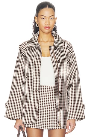 Maude Club Clarke Trench in Brown