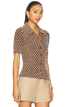 Maude Club Teddy Top in Brown