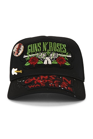 Guns N' Roses Hand Painted Patched & Pinned Trucker Hat Madeworn