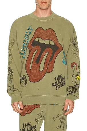 Rolling Stones Sketch Classic Crew Sweatshirt Madeworn