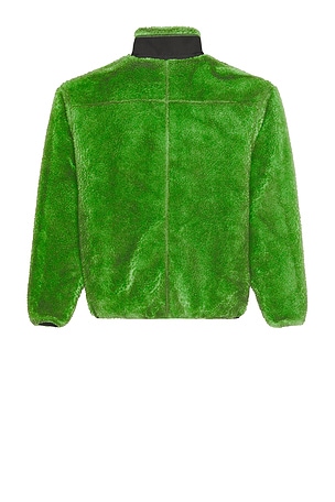 Metalwood Studio Painted Sherpa Fleece Jacket in Green