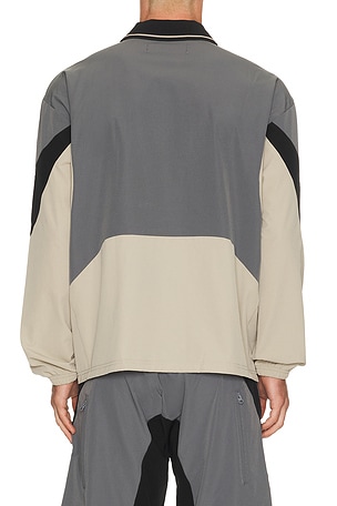 Metalwood Studio Machine Longsleeve Polo in Grey