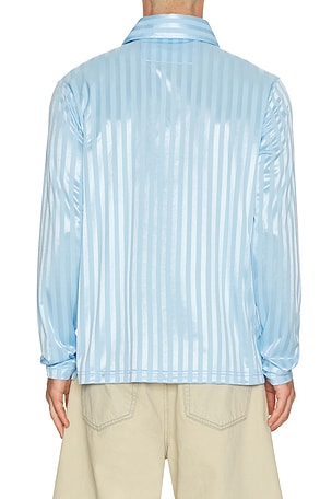 Metalwood Studio Longsleeve Player Polo in Baby Blue