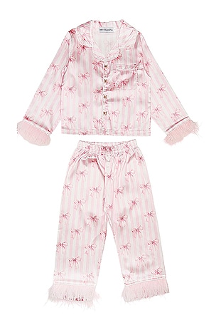 Kids Bows Feather Silky Set MINI DREAMERS