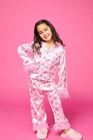 MINI DREAMERS Kids Wild West Feather Set in Peach