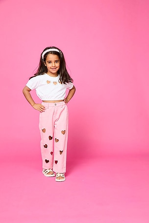 MINI DREAMERS Kids Aya Crop Top in White