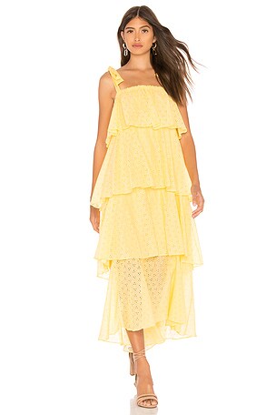 MDS Stripes ROBE en Yellow Eyelet REVOLVE