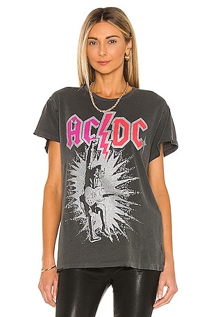 ACDC Tee in Black Madeworn