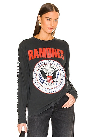 Madeworn Ramones Long Sleeve Tee in Coal | REVOLVE