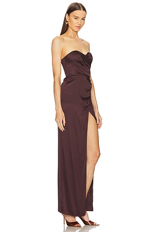 Michael Costello x REVOLVE Dimity Gown in Chocolate