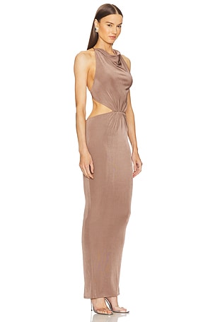 Michael Costello x REVOLVE Avery Gown in Taupe