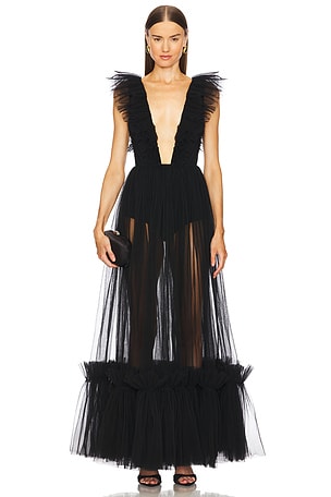 Bronx and Banco Lolita Gown in Black Lace REVOLVE