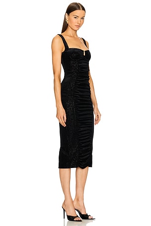 Michael Costello x REVOLVE Sidney Midi Dress in Black