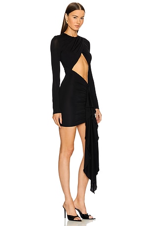 Michael Costello x REVOLVE Isabella Mini Dress in Black