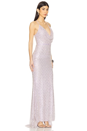 Michael Costello x REVOLVE Amaranta Embellished Gown in Lavender