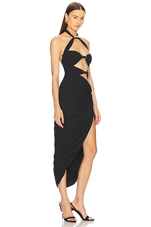 Michael Costello x REVOLVE x REVOVLE Chelsie Midi Dress in Black