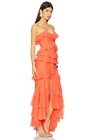 Michael Costello x REVOLVE Oleksandra Gown in Coral
