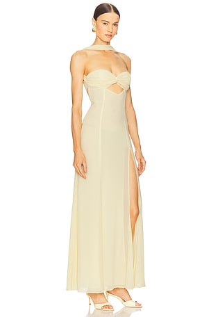 Michael Costello x REVOLVE Marie Gown in Lemon. Size XXS. Also