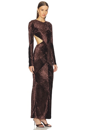 Michael Costello x REVOLVE Spencer Gown in Chocolate