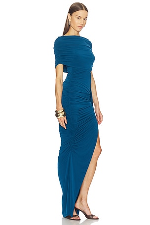Michael costello vestido mortazza en color azul