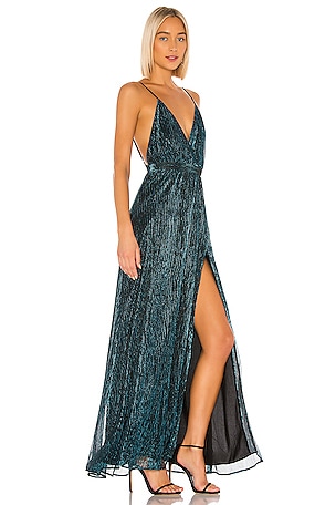 Michael Costello x REVOLVE Harper Gown in Blue