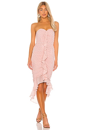 midi ruched dress long sleeve L'AGENCE Adriana Ruched Midi Dress In Black