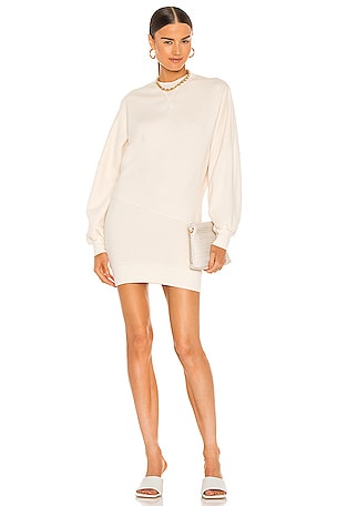 Michael Costello x REVOLVE Sweatshirt Mini Dress in Ivory REVOLVE