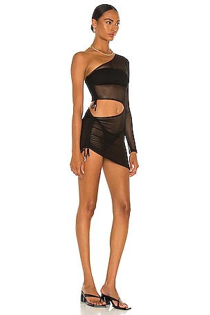 Michael Costello x REVOLVE Esme Mini Dress in Black