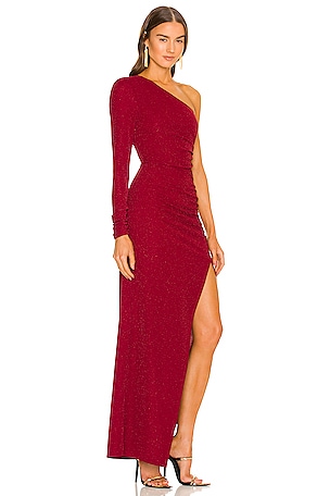 Michael Costello x REVOLVE Gilly Maxi Dress in Burgundy