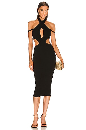 x REVOLVE Naomi Cut out Knit Midi Dress Michael Costello