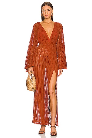 Michael Costello x REVOLVE Clive Maxi Dress in Rust | REVOLVE