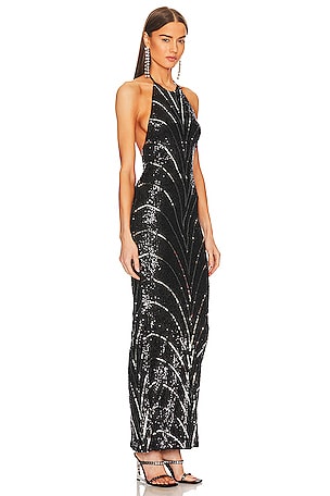 Michael Costello x REVOLVE Coreen Gown in Black