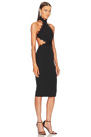 Michael Costello x REVOLVE Jenson Midi Dress in Black