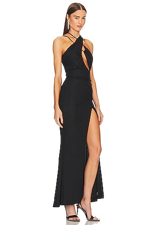 Michael Costello x REVOLVE Doris Gown in Black