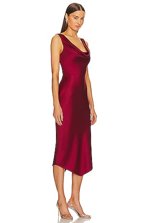 Michael Costello x REVOLVE Kylen Midi Dress in Burgundy