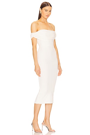 Michael Costello x REVOLVE Laurence Midi Dress in Ivory. Size XS. Also