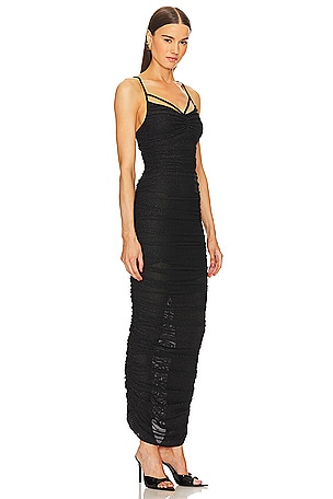 Michael Costello x REVOLVE Corinne Midi Dress in Black