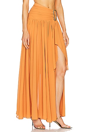 Michael Costello x REVOLVE Blair Maxi Skirt in Orange