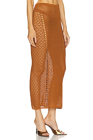 Michael Costello x REVOLVE Mateo Maxi Skirt in Rust