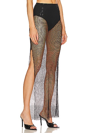 Michael Costello x REVOLVE Samara Maxi Skirt in Black