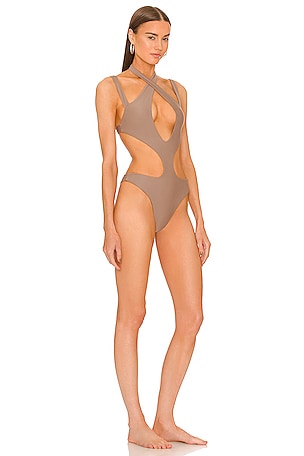 Michael Costello x REVOLVE Kaya One Piece in Taupe