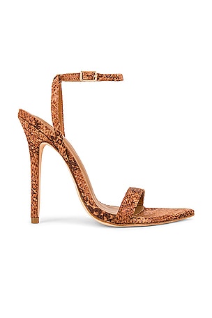 Michael Costello x REVOLVE Rhea Sandal in Tan Snake REVOLVE