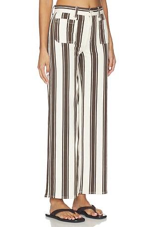 Madewell The Emmy Wide Leg Striped in Brown