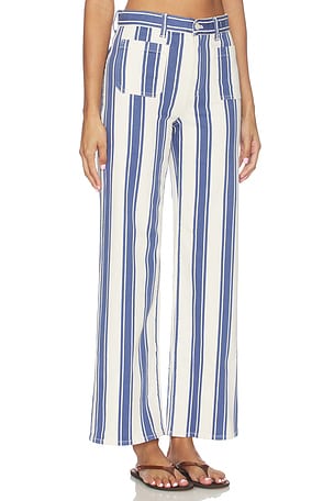 Madewell The Emmy Wide Leg Striped in Blue