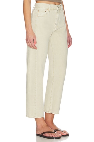 Madewell Pieced Barrel Jeans in Tan