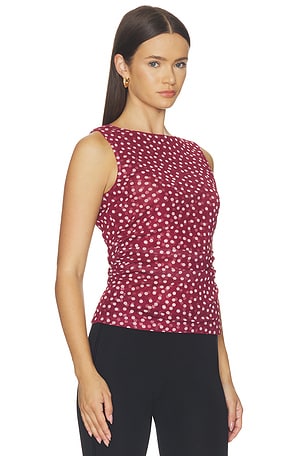 Madewell Esme Mesh Tank Top in Red