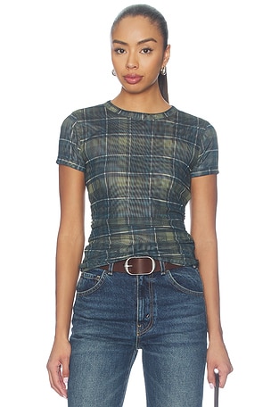 Ruched Cap Sleeve Tee Madewell