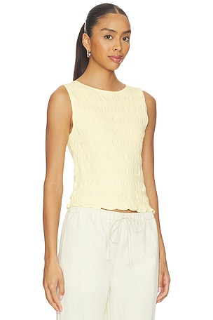 Madewell Sachi Smocked Tank Top in Yellow. Size S. Also